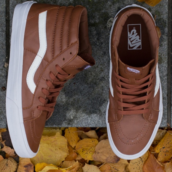 Vans Shoes - Vans Sk8-Hi Reissue Premium Leather Tortoise Shell